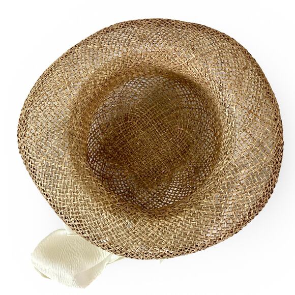 Summer Straw Hat with Ribbon Bow - Picture 5 of 5